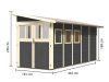 fából készült kerti ház KARIBU WANDLITZ 5 (73075) terragrau LG3094