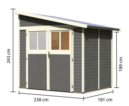 fából készült kerti ház KARIBU BOMLITZ 2 (8884) terragrau LG3097