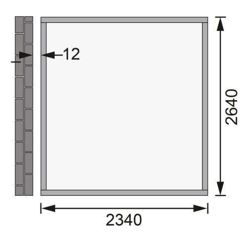 fából készült kerti ház KARIBU BOMLITZ 3 (8885) terragrau LG3138