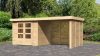 fából készült kerti ház KARIBU ASKOLA 3 + egy menedéket 280 cm (9175) natur LG3182