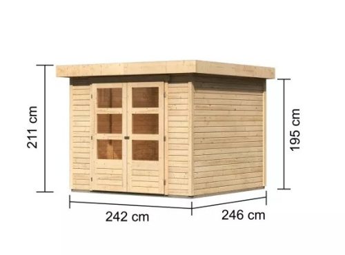 fából készült kerti ház KARIBU ASKOLA 3,5 (77715) natur LG3183