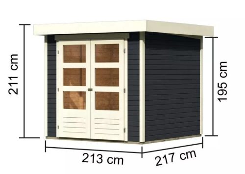 fából készült kerti ház KARIBU ASKOLA 2 (38648) antracit LG3204