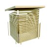 fából készült kerti ház KARIBU ASKOLA 2 + egy menedéket 240 cm beleértve a hátsó falat is (9165) terragrau LG3211