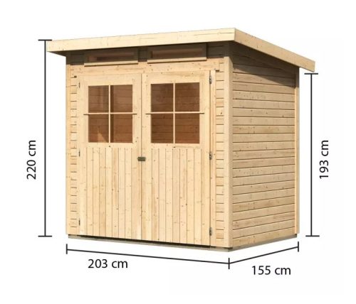 fából készült kerti ház KARIBU GLÜCKSBURG 2 (68189) natur LG3487