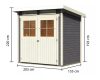 fából készült kerti ház KARIBU GLÜCKSBURG 2 (68190) terragrau LG3488