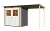 fából készült kerti ház KARIBU GLÜCKSBURG 2 + egy menedéket 190 cm (83230) terragrau LG3490