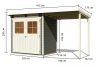 fából készült kerti ház KARIBU GLÜCKSBURG 2 + egy menedéket 190 cm (83230) terragrau LG3490