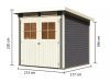 fából készült kerti ház KARIBU GLUCKSBURG 3 (68214) terragrau LG3492