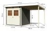 fából készült kerti ház KARIBU GLÜCKSBURG 3 + egy menedéket 190 cm (68769) terragrau LG3495