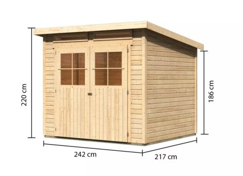 fából készült kerti ház KARIBU GLÜCKSBURG 4 (57743) natur LG3496
