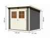 fából készült kerti ház KARIBU GLUCKSBURG 4 (68216) terragrau LG3497