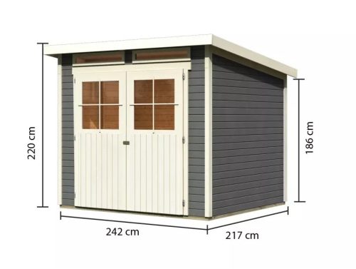 fából készült kerti ház KARIBU GLÜCKSBURG 4 (68216) terragrau LG3497