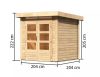 fából készült kerti ház KARIBU KANDERN 1 (82984) natur LG3527