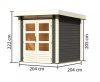 fából készült kerti ház KARIBU KANDERN 1 (82985) terragrau LG3528