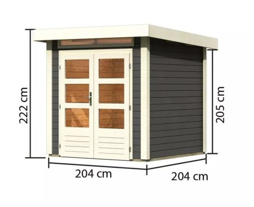 fából készült kerti ház KARIBU KANDERN 1 (82985) terragrau LG3528