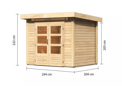 fából készült kerti ház KARIBU KANDERN 2 (9225) natur LG3532