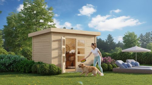 fából készült kerti ház KARIBU KANDERN 2 (9225) natur LG3532