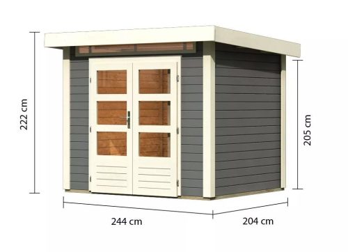 fából készült kerti ház KARIBU KANDERN 2 (9226) terragrau LG3533