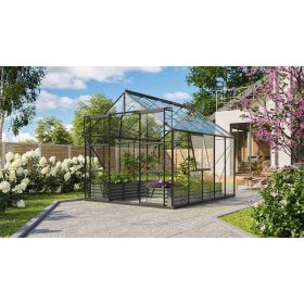   üvegház VITAVIA URANUS 8300 tiszta üveg 3 mm fekete színű LG3561