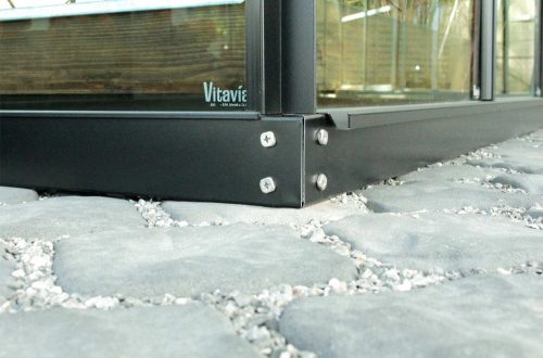 üvegház VITAVIA URANUS 9900 tiszta üveg 3 mm fekete színű LG3562