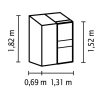 üvegház VITAVIA IDA 900 PC 6 mm fekete színű LG3592