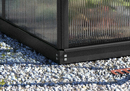 üvegház VITAVIA TRITON 7500 PC 4 mm fekete színű LG3692