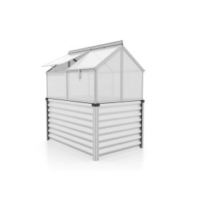   emelt ágyás üvegházzal VITAVIA GAIA JUMBO PC 4 mm ezüst LG3733