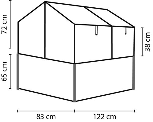 emelt ágyás üvegházzal VITAVIA GAIA JUMBO PC 4 mm ezüst LG3733