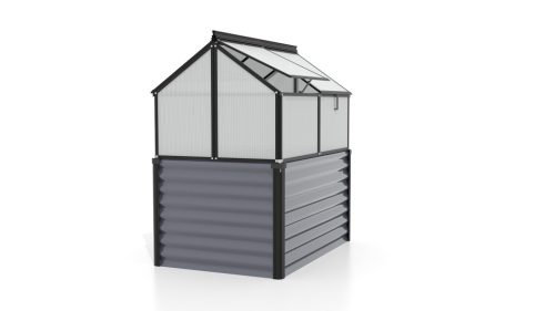 VITAVIA GAIA JUMBO PC emelt ágyás üvegházzal  4 mm fekete