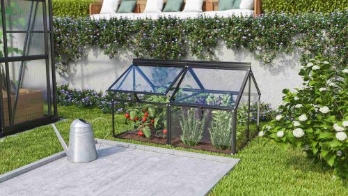 melegágy VITAVIA GAIA JUMBO átlátszó üveg 3 mm fekete LG3736