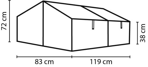 melegágy VITAVIA GAIA JUMBO átlátszó üveg 3 mm fekete LG3736