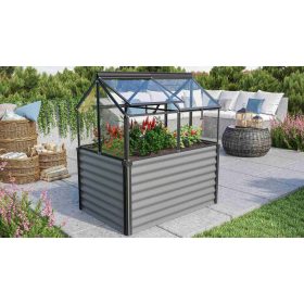   emelt ágyás üvegházzal VITAVIA GAIA JUMBO üveg 3 mm fekete LG3739