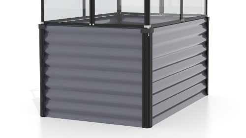 emelt ágyás üvegházzal VITAVIA GAIA JUMBO üveg 3 mm fekete LG3739