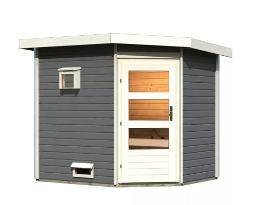 finn szauna KARIBU MIKKA (27102) terragrau LG3769