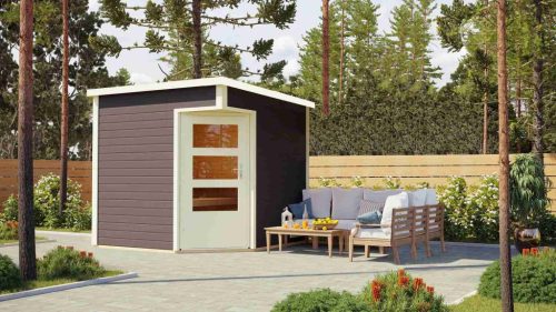 finn szauna KARIBU PELLE (40176) terragrau LG3771