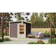 finn szauna KARIBU PELLE (40176) terragrau LG3771