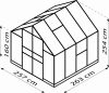 üvegház VITAVIA OLYMP 6700 PC 6 mm ezüst színű LG3785