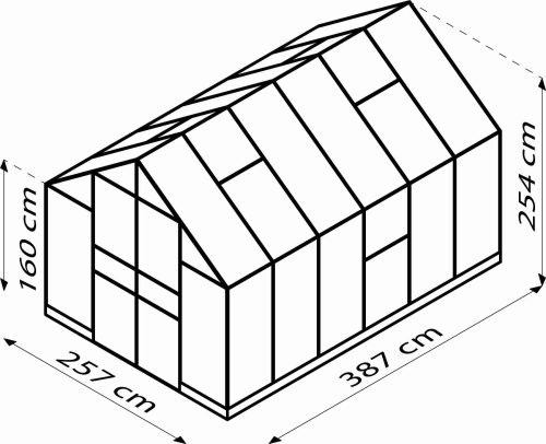 üvegház VITAVIA OLYMP 9900 PC 4 mm ezüst színű LG3794