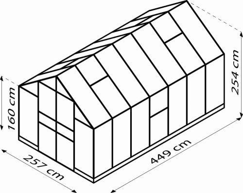 üvegház VITAVIA OLYMP 11500 PC 4 mm ezüst színű LG3800