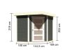 fából készült kerti ház KARIBU SCHWANDORF 3 (73468) terragrau LG3890