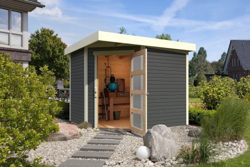 fából készült kerti ház KARIBU SCHWANDORF 3 (73468) terragrau LG3890