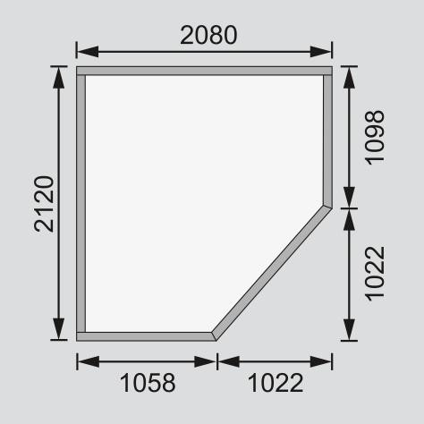 fából készült kerti ház KARIBU SCHWANDORF 3 (73468) terragrau LG3890
