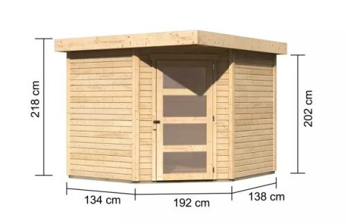fából készült kerti ház KARIBU SCHWANDORF 5 (73470) natur LG3904