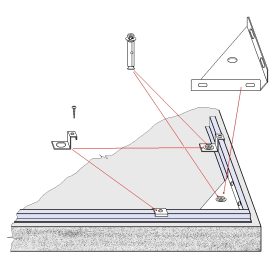 rögzítő készlet a betonba AS01 LG395