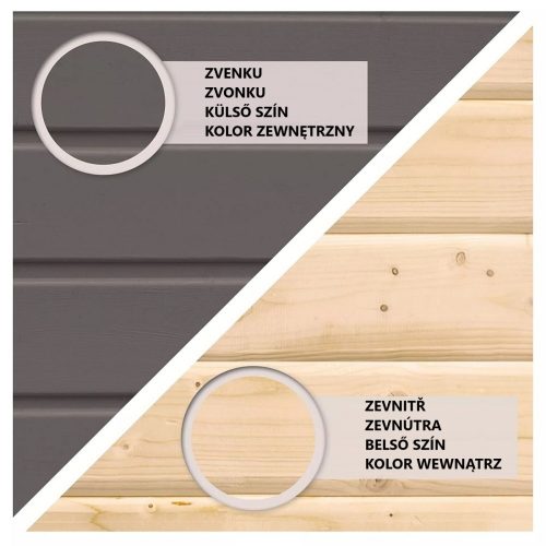 finn szauna KARIBU MIKKA (92662) terragrau LG3999