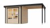 hibrid kerti ház KARIBU JUPITER 2A (93424) natur / antracit + menedék 219 cm LG4031