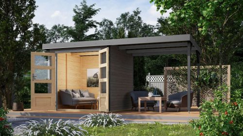 hibrid kerti ház KARIBU JUPITER B (93427) terragrau / terragrau LG4036