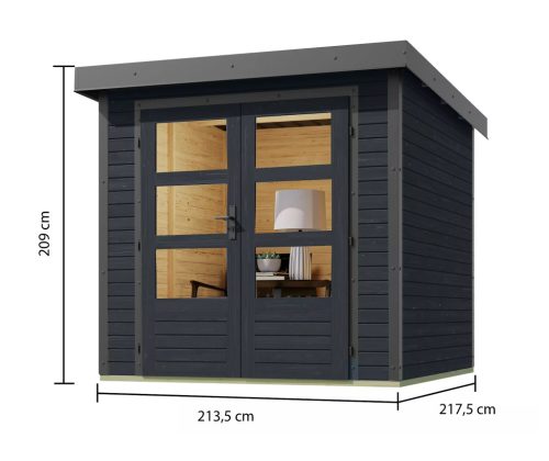 hibrid kerti ház KARIBU JUPITER C (93415) antracit / terragrau LG4039