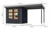 hibrid kerti ház KARIBU JUPITER C (93430) antracit / terragrau LG4042