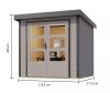 hibrid kerti ház KARIBU JUPITER D (93418) világosszürke / terragrau LG4077